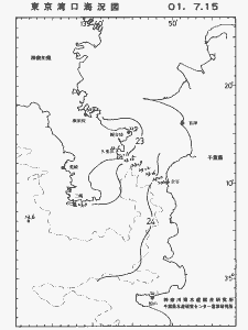 東京湾口海況図(2001/07/15)