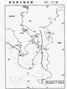 東京湾口海況図(2001/07/18)