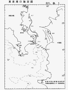 東京湾口海況図(2001/08/01)