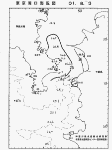 東京湾口海況図(2001/08/03)