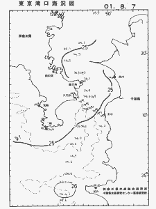 東京湾口海況図(2001/08/07)