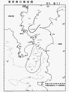 東京湾口海況図(2001/08/11)