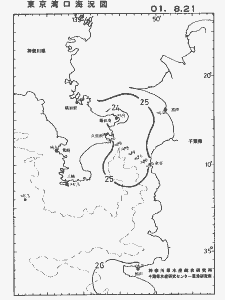 東京湾口海況図(2001/08/21)
