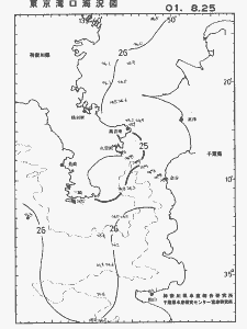 東京湾口海況図(2001/08/25)