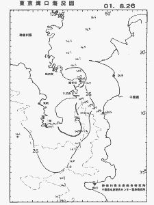 東京湾口海況図(2001/08/26)