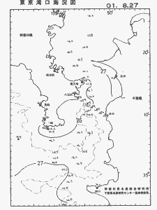 東京湾口海況図(2001/08/27)