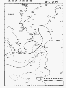 東京湾口海況図(2001/09/14)