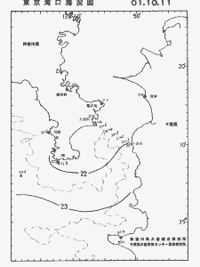 東京湾口海況図(2001/10/11)