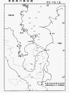 東京湾口海況図(2001/10/13)