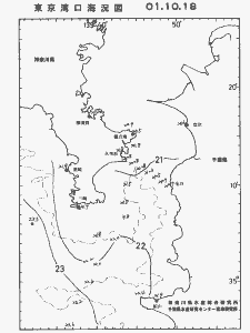 東京湾口海況図(2001/10/18)