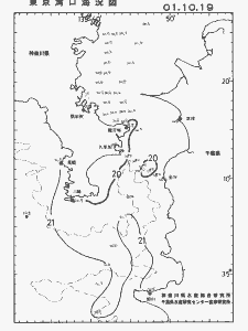 東京湾口海況図(2001/10/19)