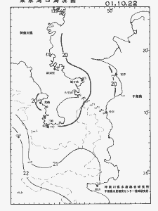 東京湾口海況図(2001/10/22)