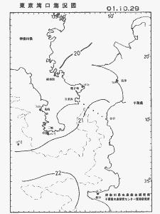 東京湾口海況図(2001/10/29)