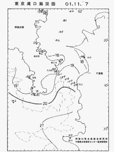 東京湾口海況図(2001/11/07)