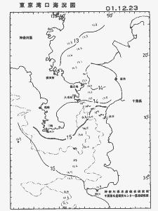 東京湾口海況図(2001/12/23)