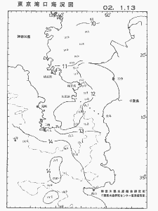 東京湾口海況図(2002/01/13)
