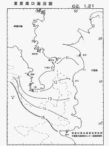 東京湾口海況図(2002/01/21)