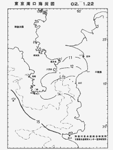 東京湾口海況図(2002/01/22)