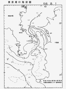 東京湾口海況図(2002/02/01)