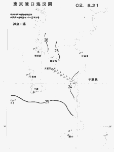 東京湾口海況図(2002/08/21)