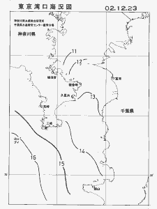 東京湾口海況図(2002/12/23)