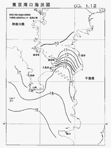 東京湾口海況図(2003/01/12)