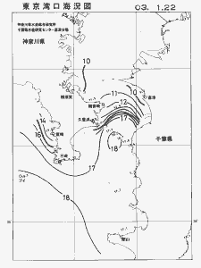 東京湾口海況図(2003/01/22)