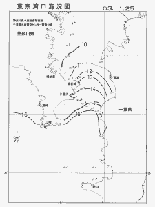 東京湾口海況図(2003/01/25)