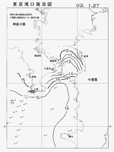 東京湾口海況図(2003/01/27)