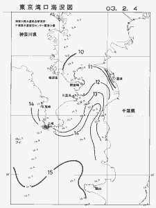 東京湾口海況図(2003/02/04)