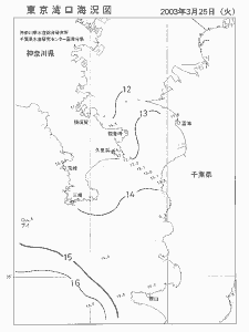東京湾口海況図(2003/03/25)