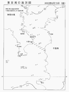 東京湾口海況図(2003/06/13)