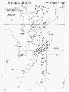 東京湾口海況図(2003/07/28)
