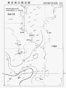 東京湾口海況図(2003/07/29)
