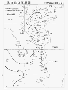 東京湾口海況図(2003/08/01)