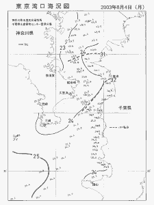 東京湾口海況図(2003/08/04)