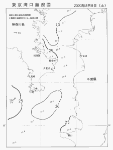 東京湾口海況図(2003/08/09)