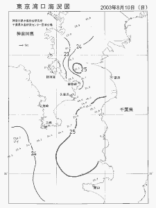 東京湾口海況図(2003/08/10)