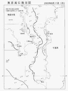 東京湾口海況図(2003/08/11)