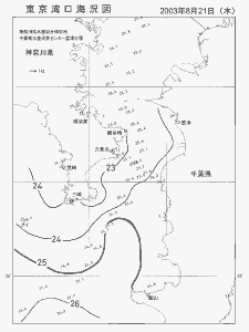 東京湾口海況図(2003/08/21)