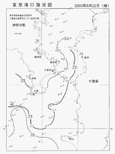 東京湾口海況図(2003/08/22)