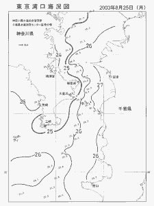 東京湾口海況図(2003/08/25)