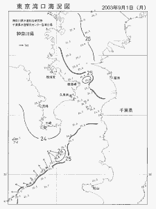 東京湾口海況図(2003/09/01)