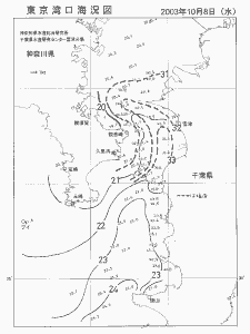 東京湾口海況図(2003/10/08)