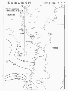 東京湾口海況図(2003/10/11)