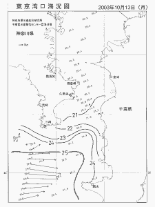 東京湾口海況図(2003/10/13)