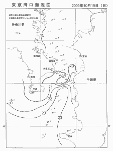 東京湾口海況図(2003/10/19)