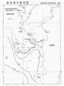 東京湾口海況図(2003/10/29)