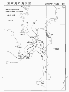 東京湾口海況図(2004/01/09)