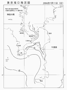 東京湾口海況図(2004/01/11)